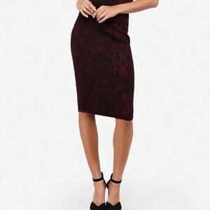 Express X Negin Mirsalehi High Waisted Snakeskin Pencil Skirt Women’s Medium